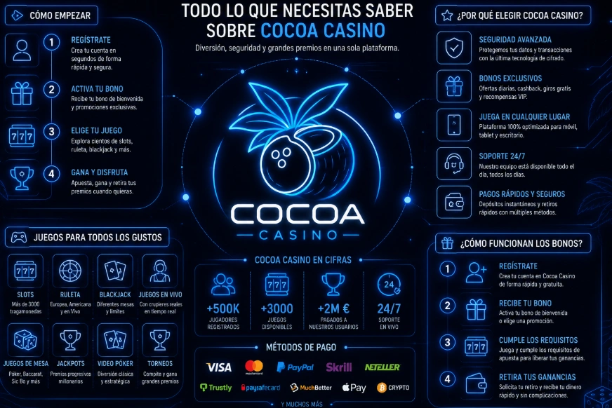 Aplicación móvil de Cocoa Casino